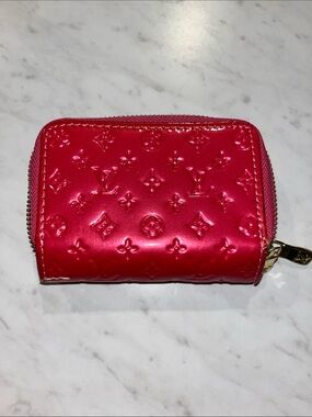 Luxury Embossed Zip Wallet - Red Little Small Wallet